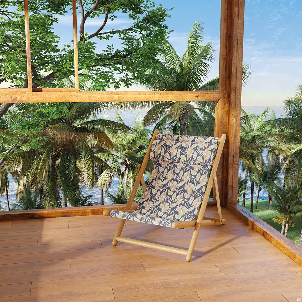 Tecido Impermeável Floral Branco - Imagem 2