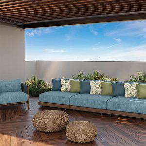 Tecido Impermeável Textura Azul