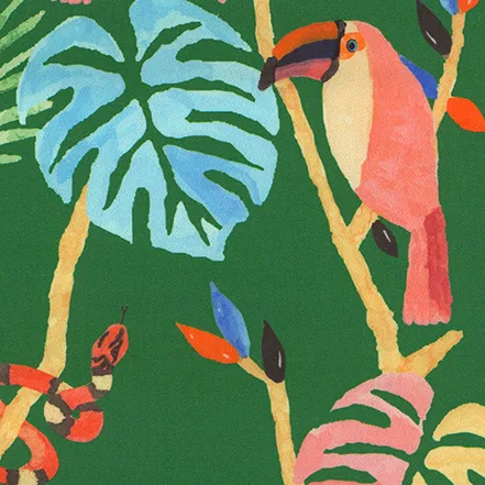 tecido sarja verde tucanos