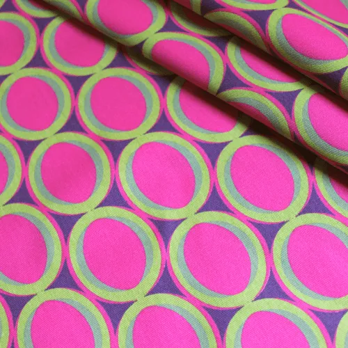 tecido sarja geometrica pink