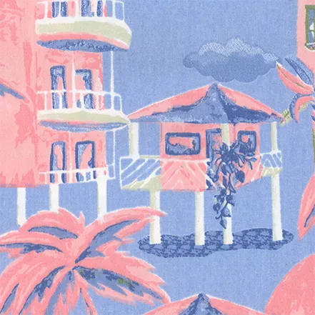 tecido sarja village azul