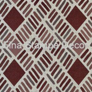 Tecido Estampa Geométrica Vinho