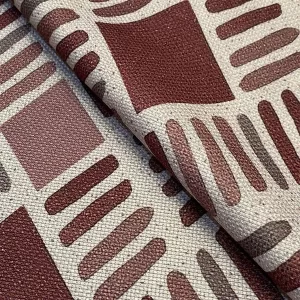 Tecido Estampa Geométrica Vinho