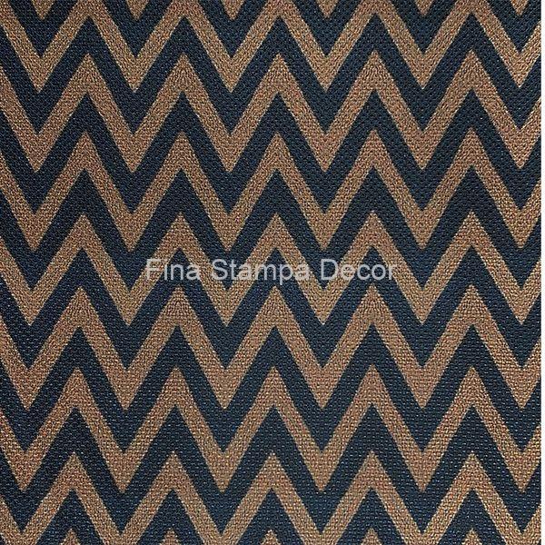 tecido estampa chevron marinho