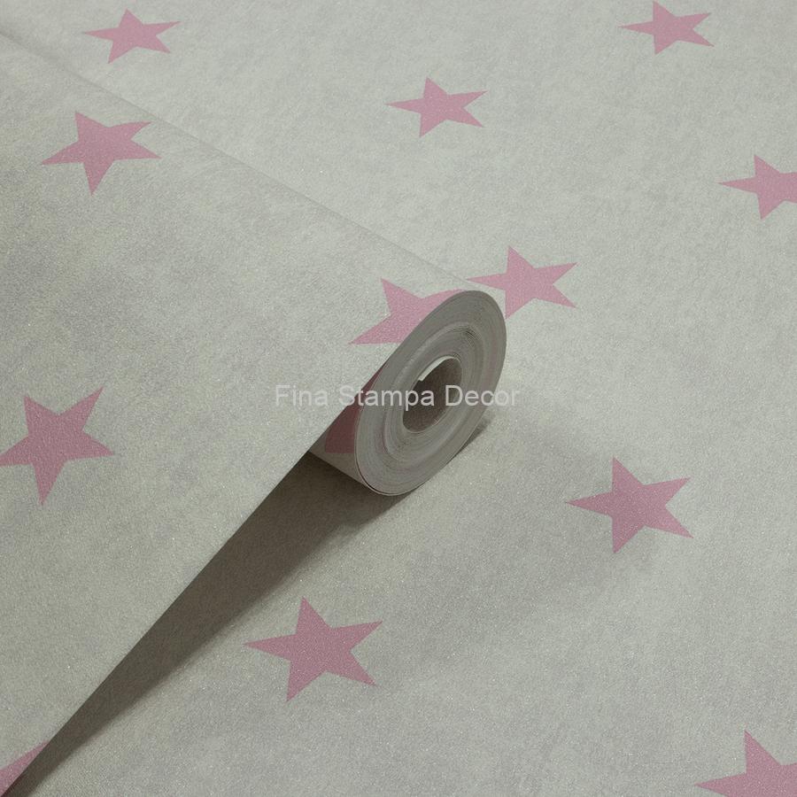 papel de parede estrelinha rosa