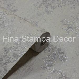 Papel de Parede Adamascado Cinza