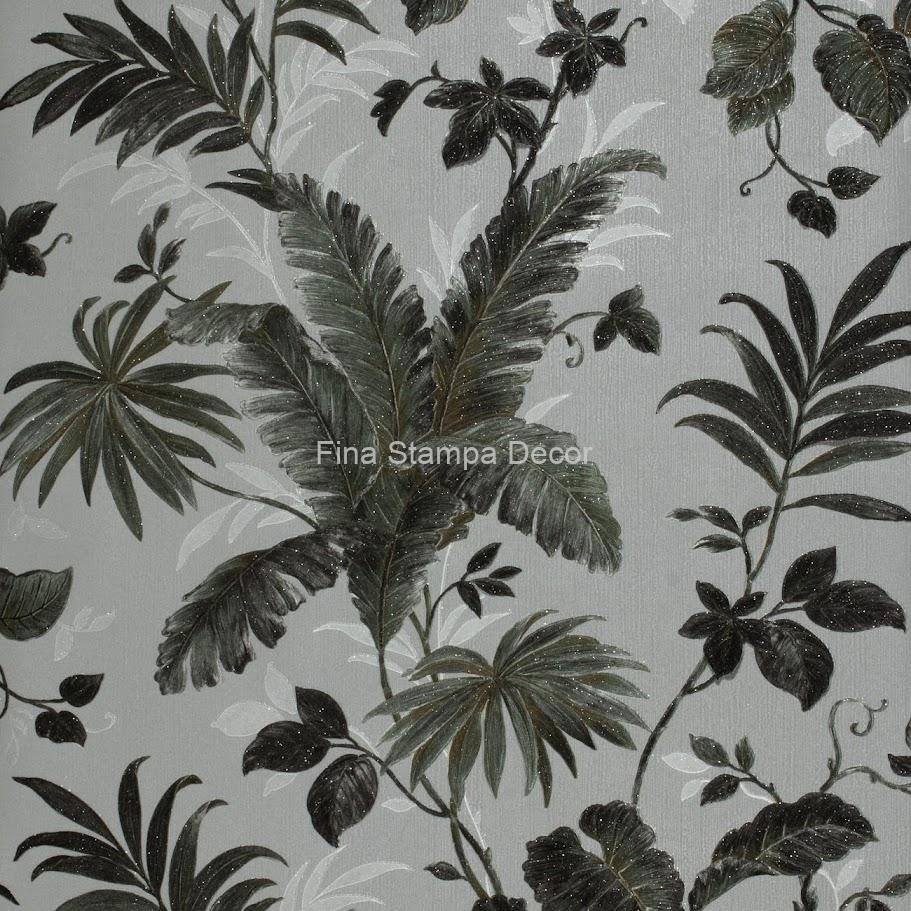 papel de parede estampa folhagens