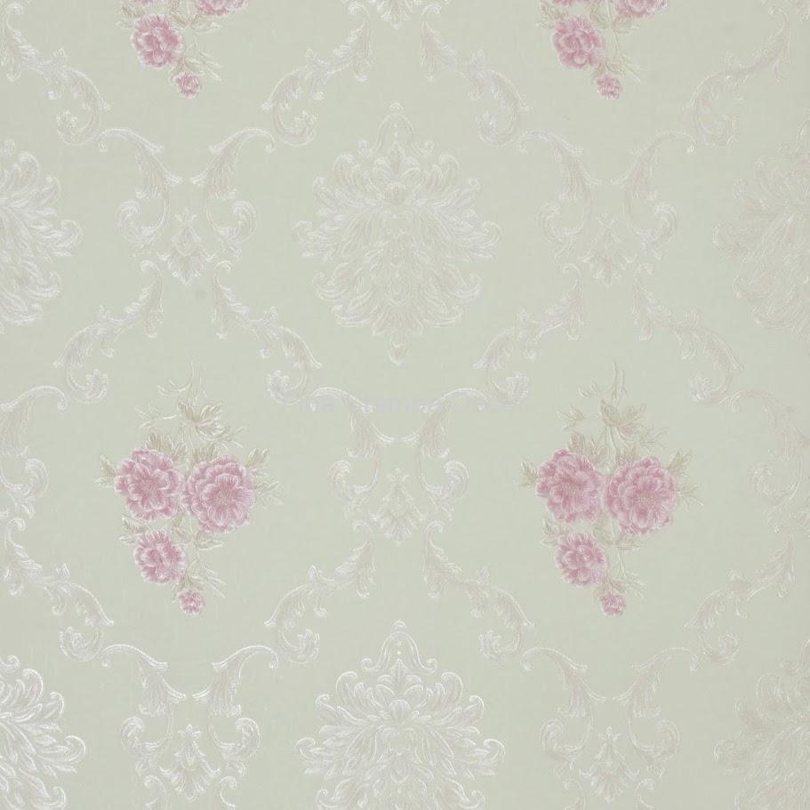 papel de parede adamascado floral