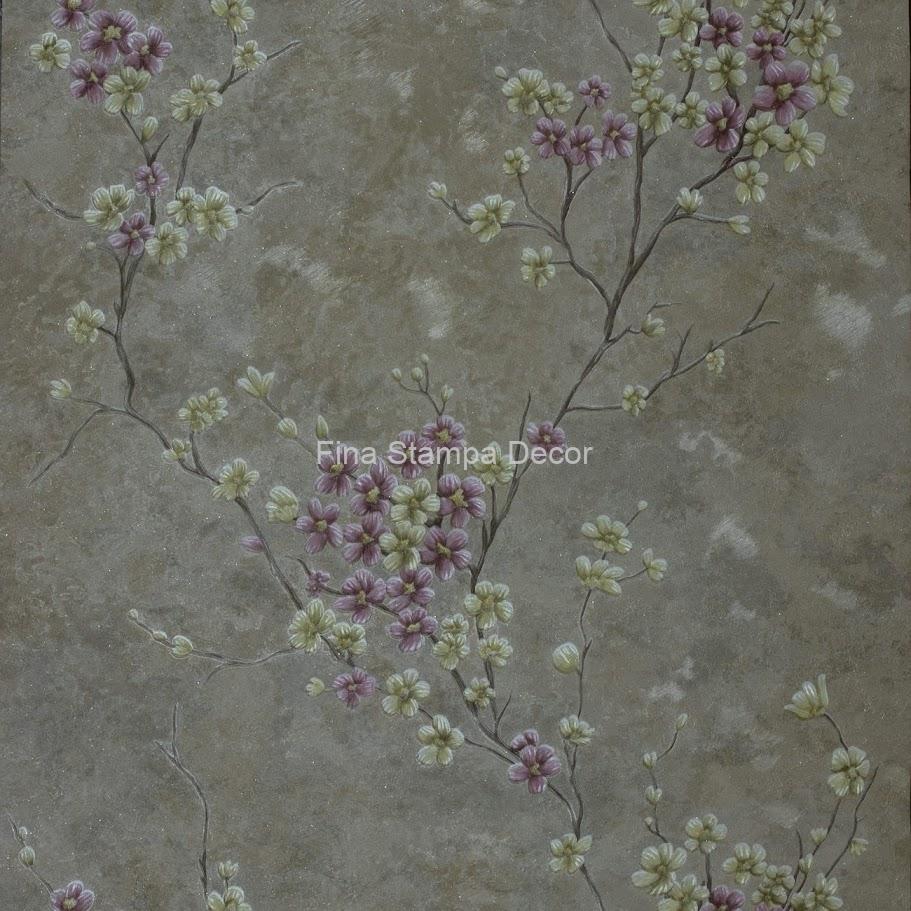 papel de parede folhas e flores