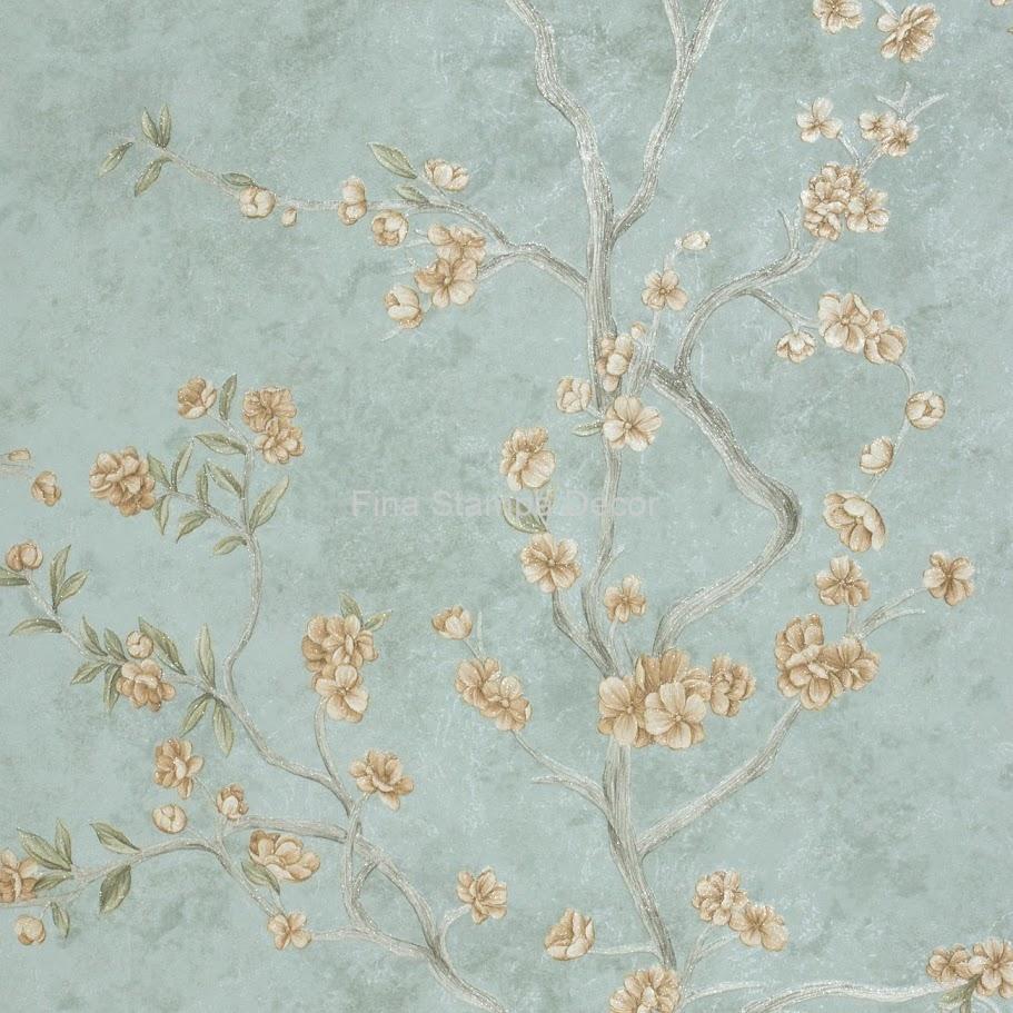 papel de parede floral flores e galhos