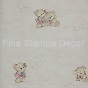 Papel de Parede Ursinho Rosa