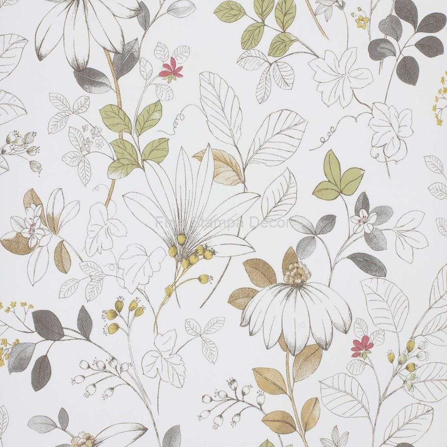 papel de parede floral colorido