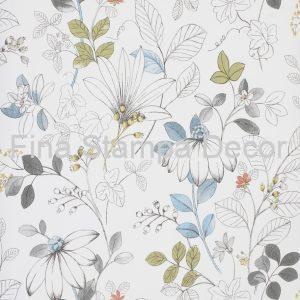 Papel de Parede Floral Azul