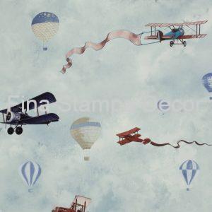 Papel de Parede Balões e Aviões
