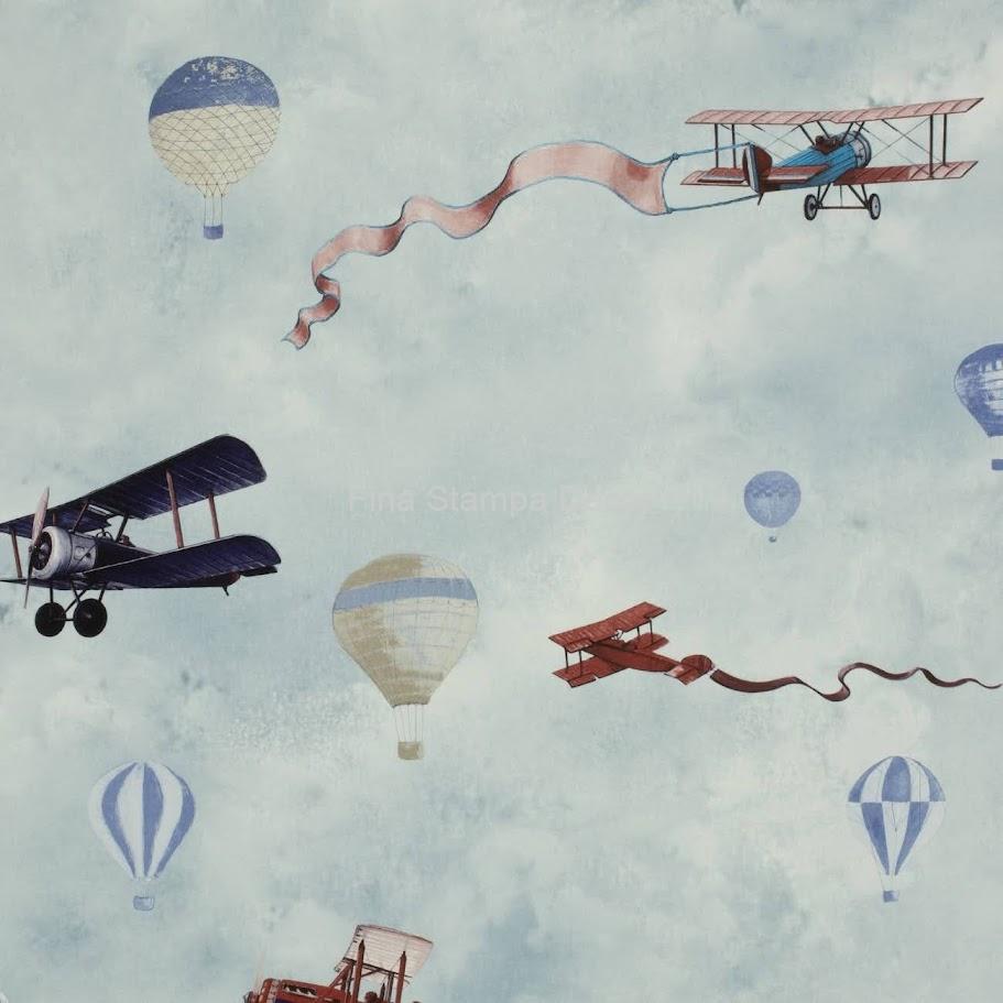 papel de parede balões e aviões