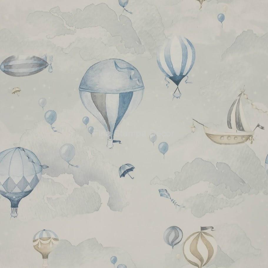 papel de parede balão azul