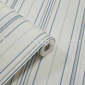 Papel de Parede Listrado Azul