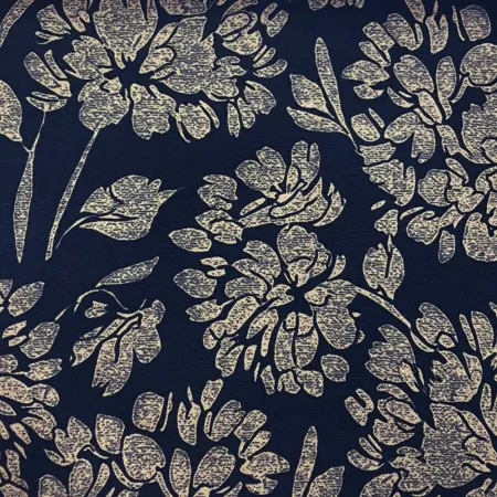 tecido impermeabilizado azul floral