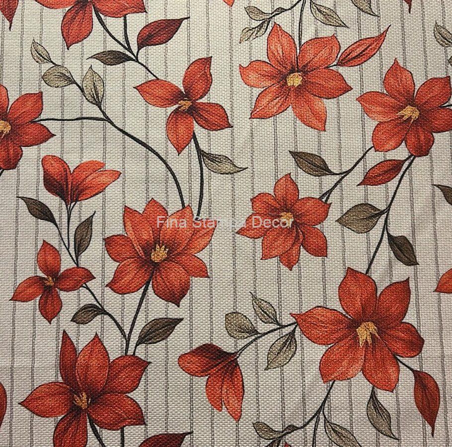 tecido estampa floral vermelho