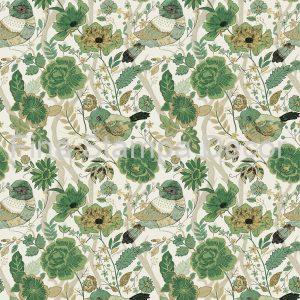 Papel de Parede Pássaros Verdes