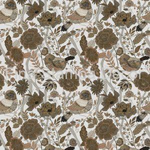 Papel de Parede Pássaros Marrom