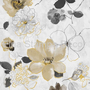 Papel de Parede Branco Floral