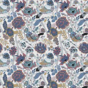 Papel de Parede Pássaros Azul