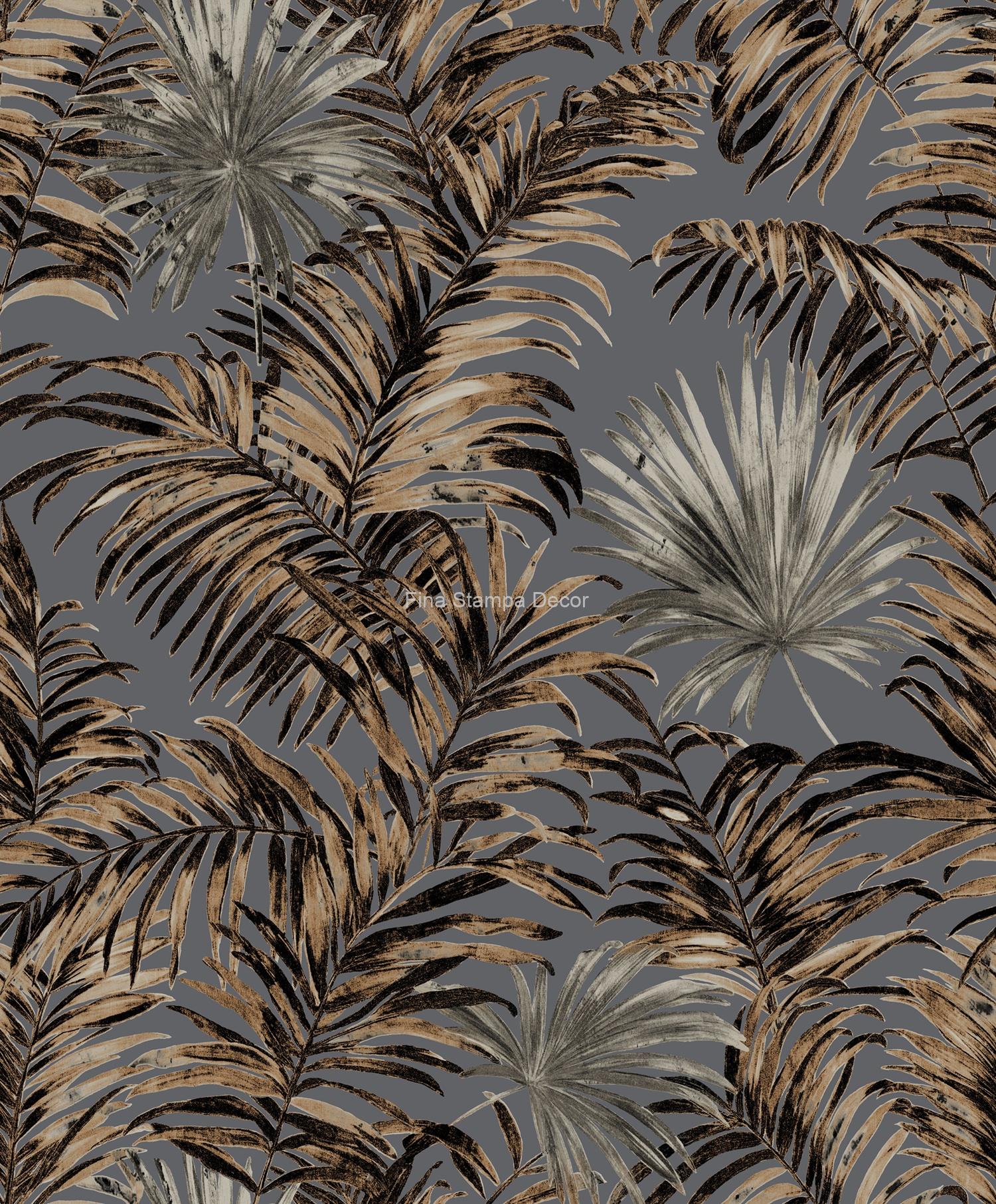 Papel de parede folhagem marrom