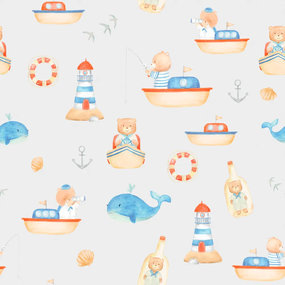 papel de parede ursinho marinheiro