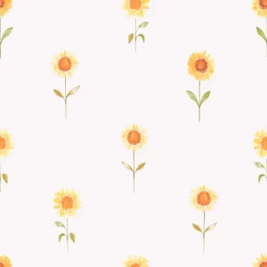Papel de Parede Floral Girassol