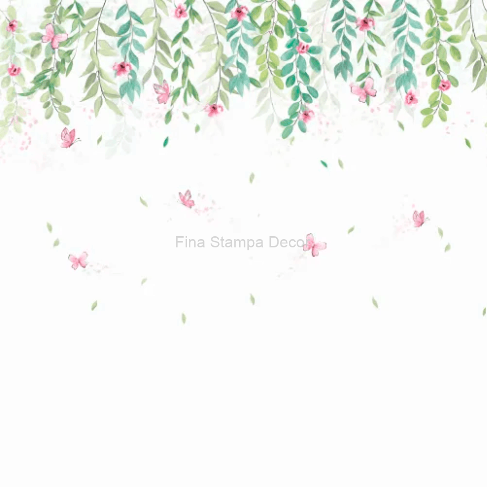 painel de parede cortin de flores