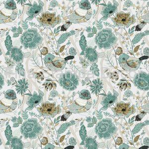 papel de parede pássaros turquesa