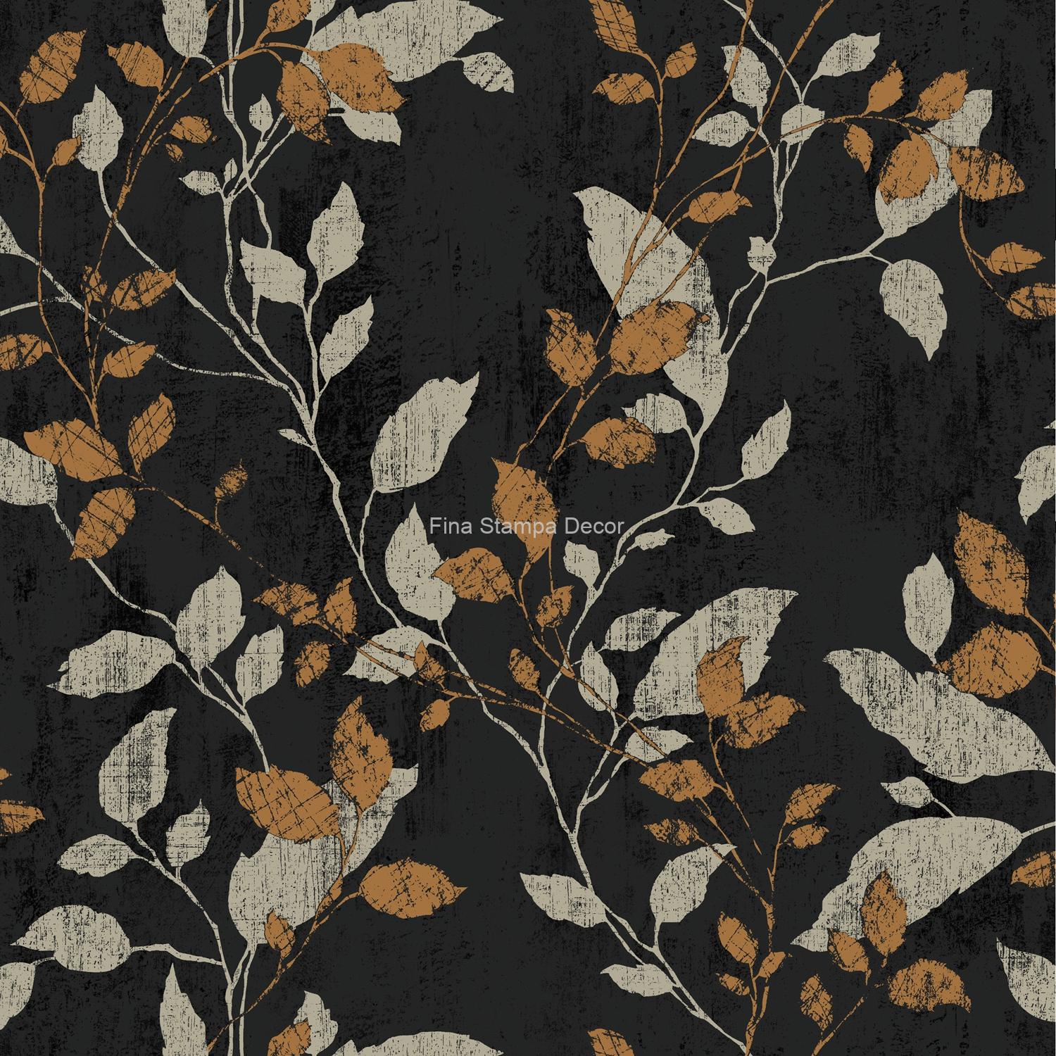 papel de parede marrom folhas