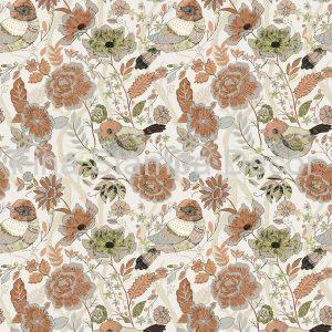 Papel de Parede Flores e pássaros