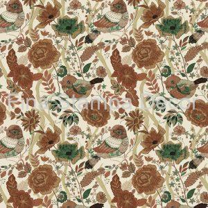 Papel de Parede Flores e Pássaros