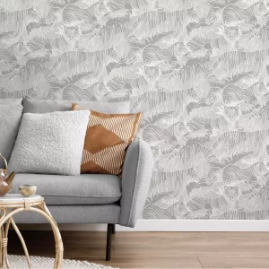 Papel de Parede Cinza Savana