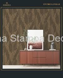 Papel de Parede Folhas Marrom