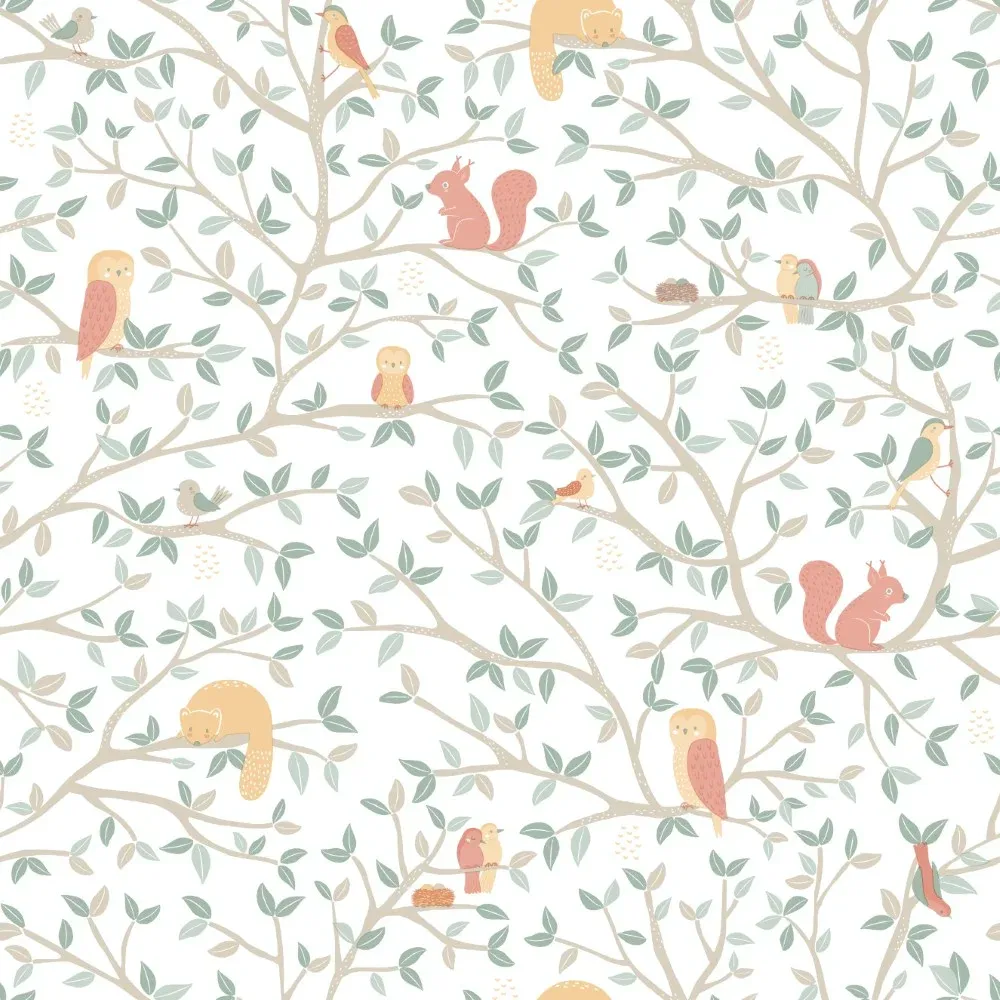 papel de parede branco fauna