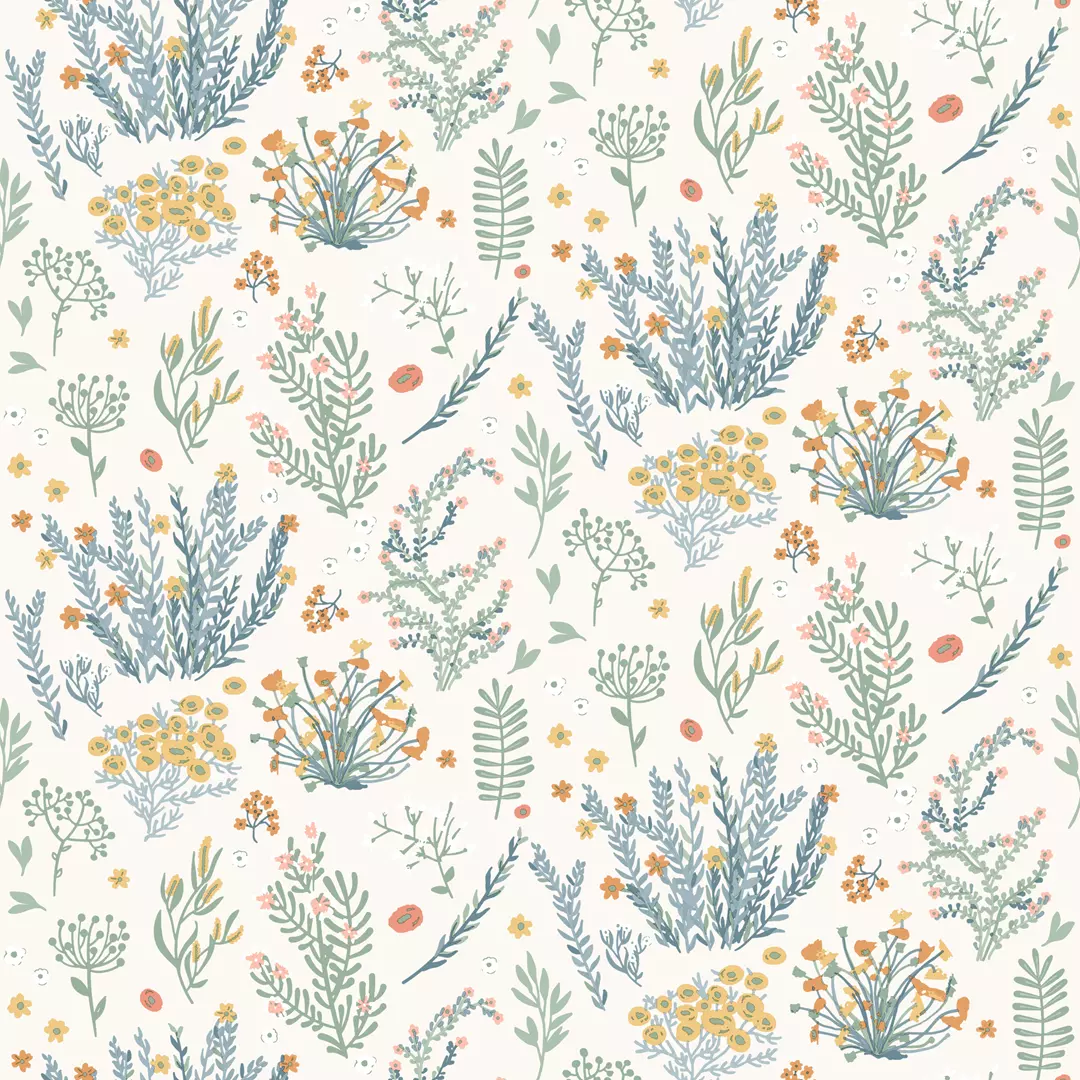 papel de parede jardim florido