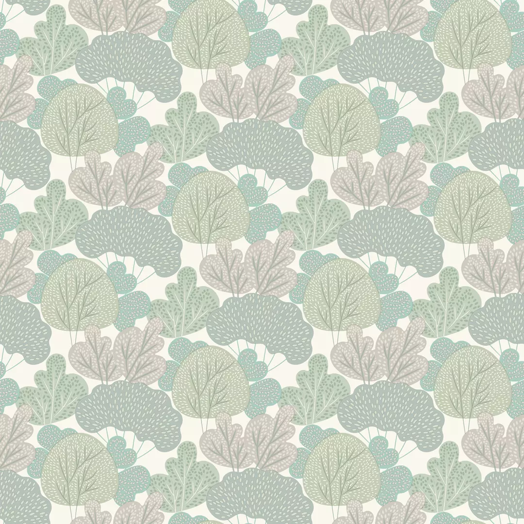 papel de parede estampa arvoredo