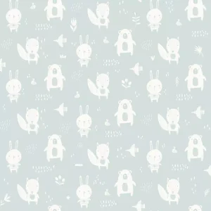 Papel de Parede Verde Bichinhos