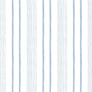 Papel de Parede Listrado Azul
