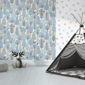 Papel de Parede Floresta Azul