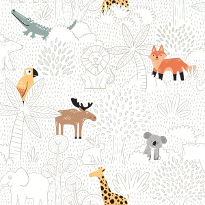 Papel de Parede Animais Coloridos