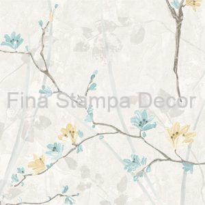 Papel de Parede Floral Azul