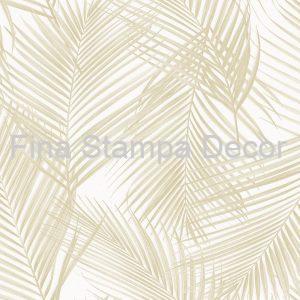 Papel de Parede Folhas Bege