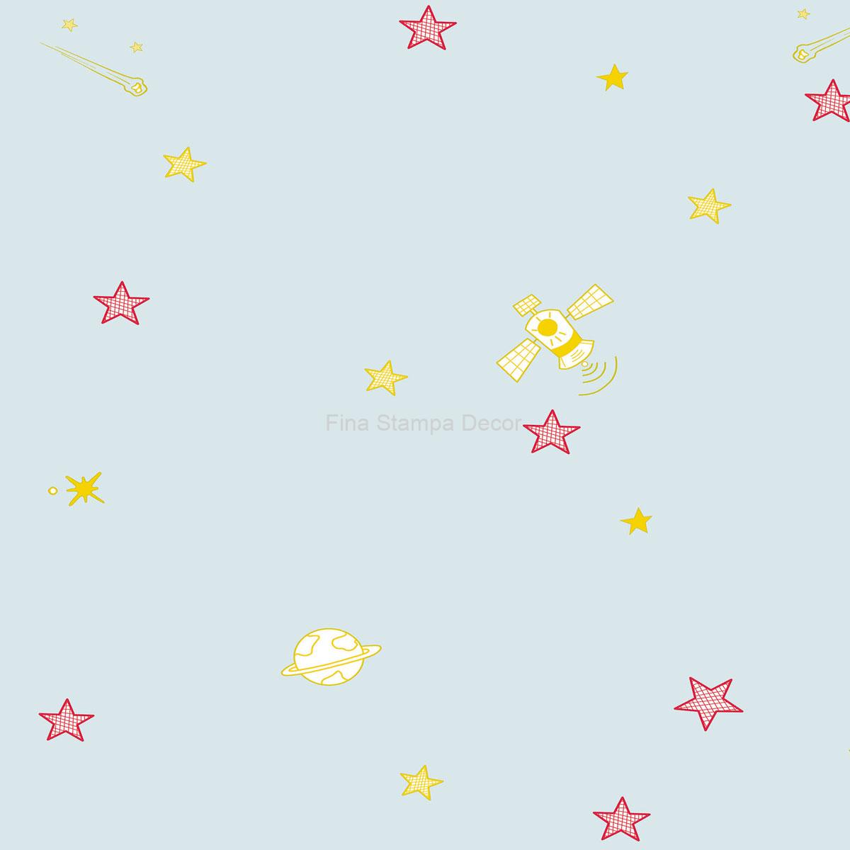 papel de parede universo azul