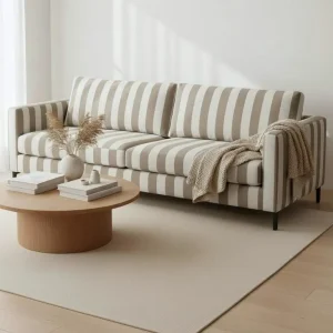 Tecido Linho Listra Bege