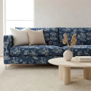 Tecido Toile de Jouy Azul