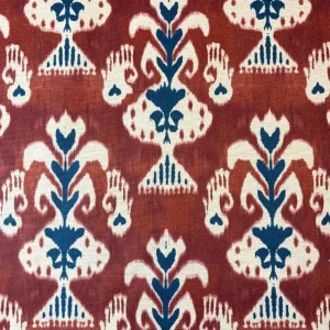 Tecido Linho Ikat Vermelho